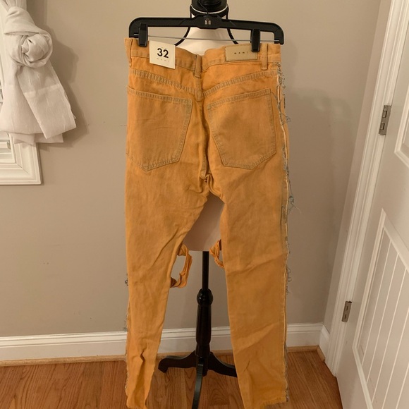 MNML Orange Distressed Jeans